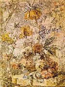 HUYSUM, Jan van Vase with Flowers sg oil on canvas